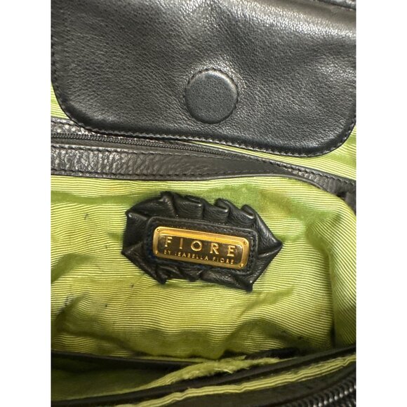 Isabella Fiore vintage leather tossled floral handbag purse SKU 3227 - Picture 14 of 16